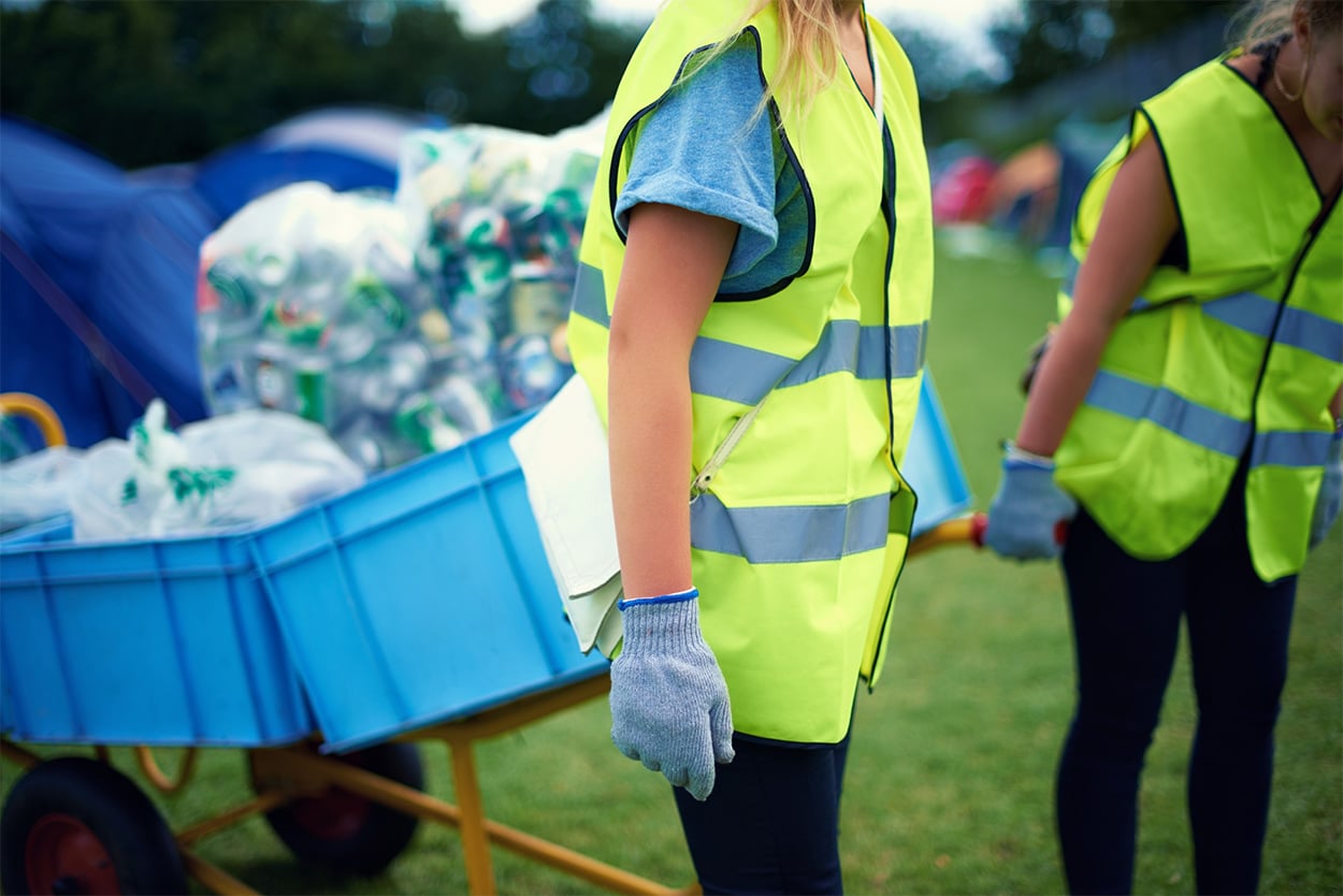 Les festivals d’été génèrent malgré eux une quantité énorme de déchet